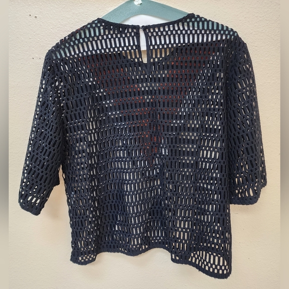 Sandro Paris Chevron Crochet Crop Top - sz. Est. - 2/4 (measurements included) - Picture 3 of 8